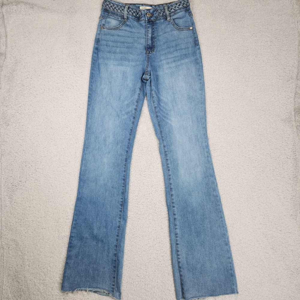 OAT New York Jeans Womens 2/26 Light Wash Blue High Rise Bootcut Stretch Denim
